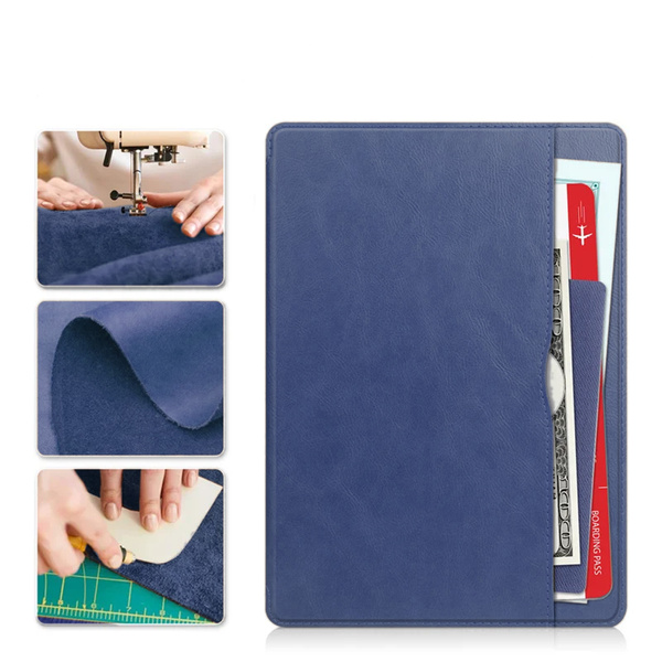 Leather case with pockets for Lenovo Tab M11 TB330FU 10.95" (Navy blue)