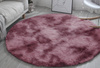 Dywan Okrągły Shaggy Ombre antypoślizgowy nowoczesny salon 150x150, czerwony