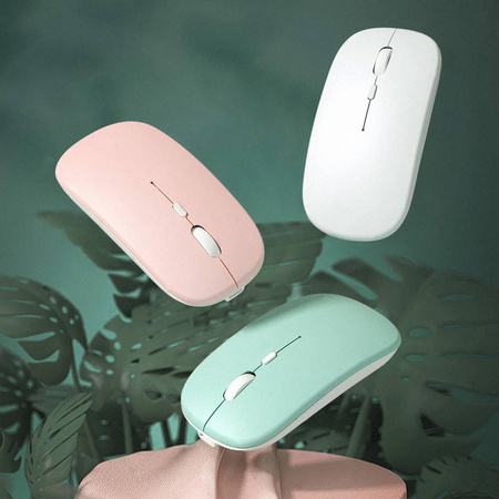 Myszka Bezprzewodowa mysz komputerowa Bluetooth 2.4G Sensor Optyczny, niebieska