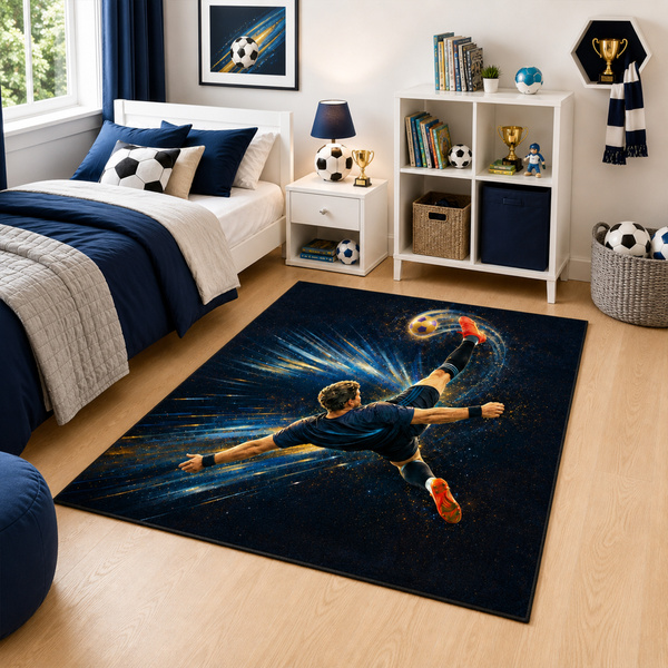 Dywan gamingowy 140x200 dla gracza mata pod fotel antypoślizgowy FootBall