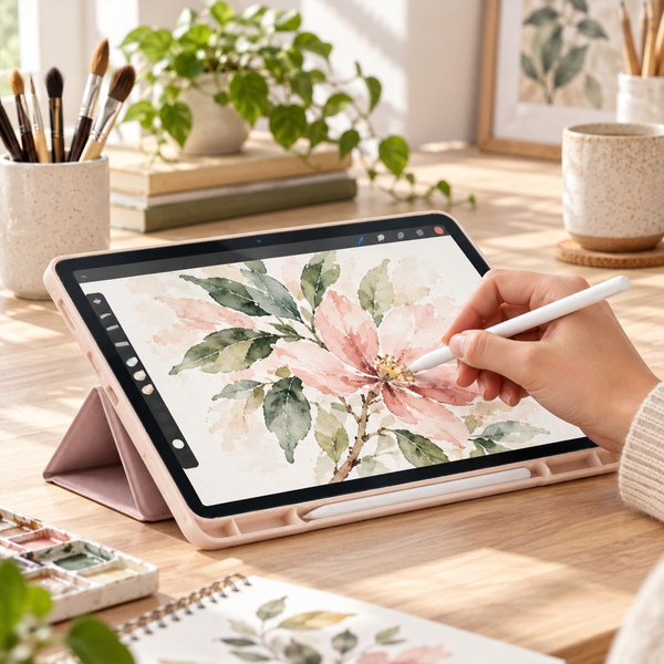 Puzdro Smart s držiakom stylus na Samsung Galaxy Tab S9 / S9 S10, ružové - ochranné so stojanom