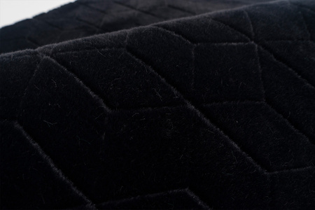STRADO round Rabbit 3D plush soft like rabbit anti-slip carpet 150 Black