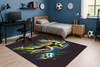 3D Strado Football 140x200 cm gaming carpet with modern football motif for gamer's room