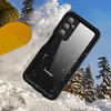 Puzdro vodeodolné IP68 360+ remienok na Samsung Galaxy A25 5G, čierne - ochranné so stojanom