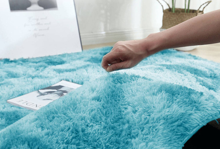 Shaggy Ombre Strado Round Carpet 100x100 OmbreBlue (Light Blue)