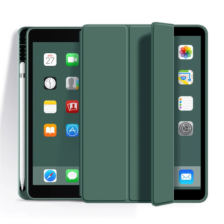 Puzdro Smart Pencil na iPad Air 11 M3 2025 Gen. 7 / M2 2024 Gen. 6, zelené - ochranné so stojanom