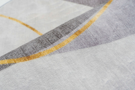 Round carpet NOVO Strado modern delicate gray pattern for living room Grey Echo 100x100 cm