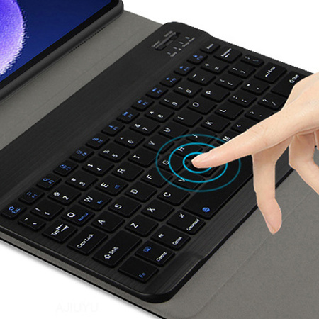 Etui pokrowiec z klawiaturą magnetyczną Bluetooth do Lenovo Tab P12 TB-370, czarne