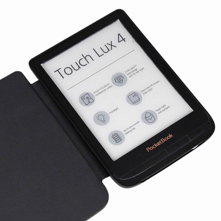 Etui Smart do Pocketbook Touch Lux 4 / Pocketbook Touch Lux 5 627 / Pocketbook Touch Lux 616 / 628 HD 3, czarne - ochronne