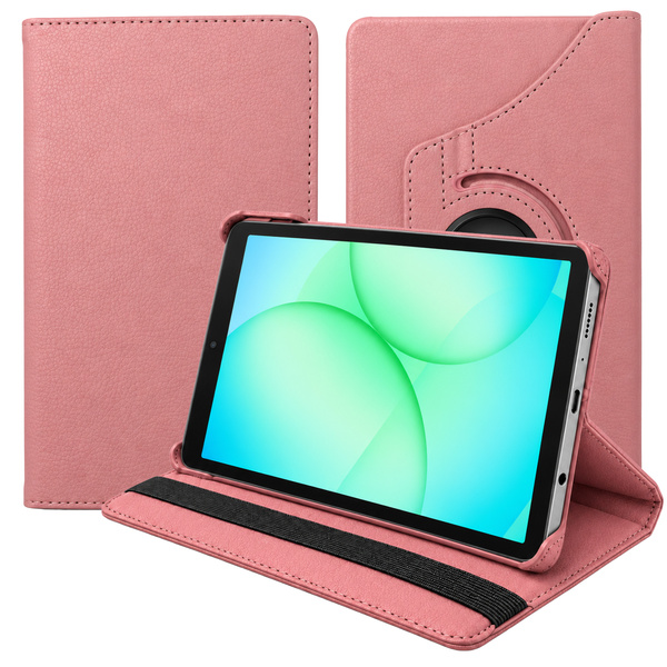 Etui obrotowe do Samsung Galaxy Tab A11 X135/ X133 A9 SM-X115/X110 - różowe