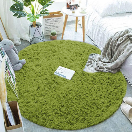 Shaggy Strado 120x120 round carpet GreenGrass (Green)