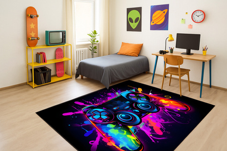 Dywan gamingowy 3D ColorPad 140x200 cm - nowoczesny wzór 3D do pokoju gracza