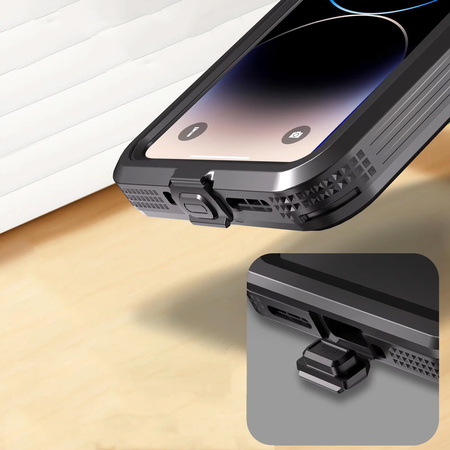 IP68 360+ strap waterproof case for Note 13 Pro 5G (Black)