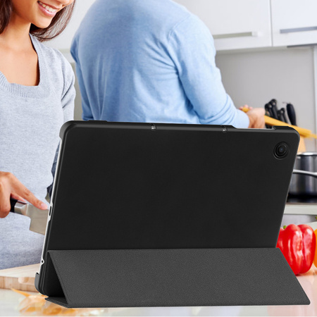 Puzdro Smart na T-Mobile T Tablet 2 10.1 5G 2025 s klapkou, čierne - ochranné so stojanom