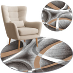Round carpet NOVO Strado modern torte pattern for living room Melodia 90x90 cm