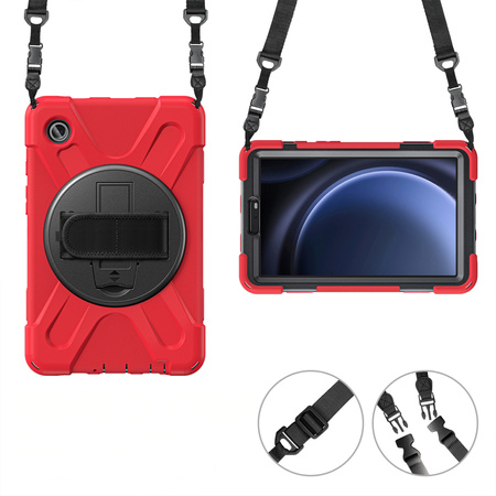 Etui pancerne Shockproof do Samsung Galaxy Tab A9 8,7 2023 X110 / X115, czerwone