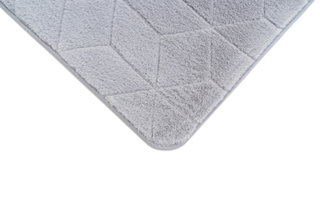 STRADO Rabbit 3D plush soft like rabbit anti-slip carpet 80x150 Silver