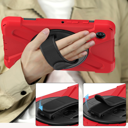 Etui pancerne Shockproof do Samsung Galaxy Tab A9 8 / 8.7 2023, czerwone - ochronne