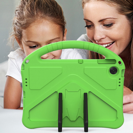 Puzdro FunColor na Lenovo Tab 10.1 2025, zelené - ochranné so stojanom, prístup k portom a tlačidlám