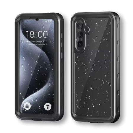 IP68 360+ strap waterproof case for Galaxy A55 5G (Black)
