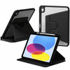 Etui OBROTOWE PENCIL do iPad 10.9 2022 Gen. 10/ 11 2025 A16 Gen. 11 WAKE UP, czarne