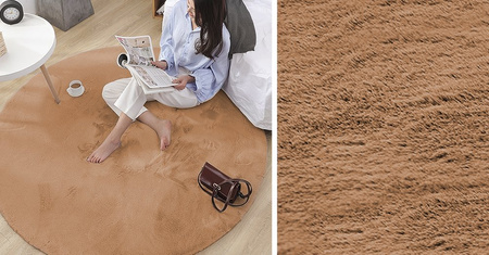 Rabbit Strado 140x140 round rug LightCamel (Beige)