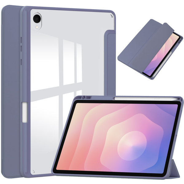 Etui Clear Pencil do Samsung Galaxy Tab S11 11 SM SMX736 z klapką, przezroczyste - ochronne