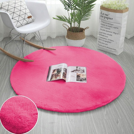 Rabbit Strado 120x120 round rug HotPink (Pink)
