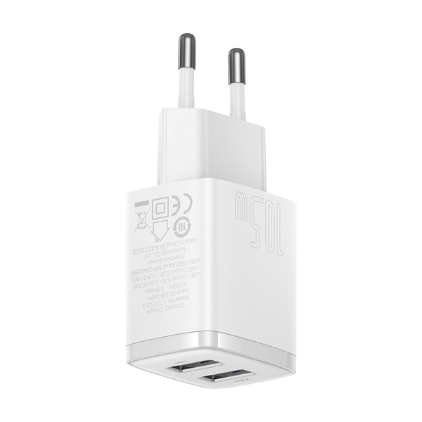Baseus Compact nabíjačka sieťová 2x USB 10.5W