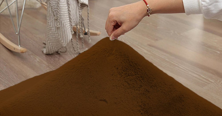 Rabbit Strado 100x100 round rug Carmel (Brown)