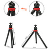 Univerzálny pružný statív tripod na telefón fotoaparát GoPro závit 1 / 4, čierny
