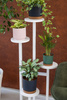KWIETNIK FINO stojak metalowy na kwiaty rośliny na donice 4 poziomy 100 cm, biały