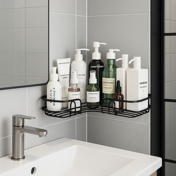 Strado corner bathroom shelf for shower