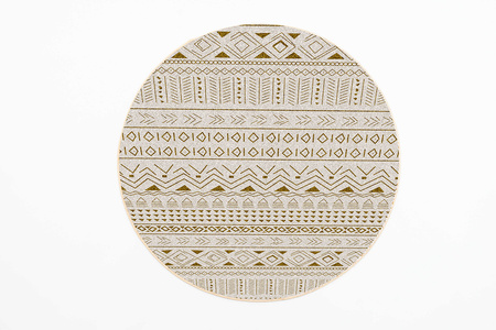 Round carpet NOVO Strado modern beige oriental pattern for living room Sahara 160x160 cm