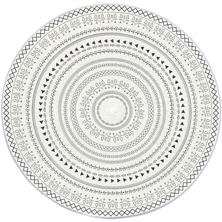 Round carpet NOVO Strado modern oriental pattern for living room Zenith 100x100 cm