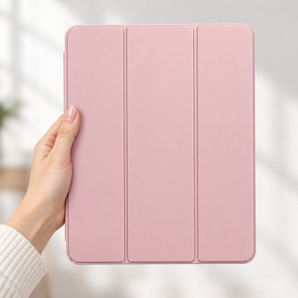 Etui Hard Crystal do Apple iPad Air 13 M4 M3 M2 2026/ 25/ 24 gen 8/ 7 z klapką - różowe