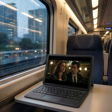 Puzdro s klávesnicou na Lenovo Idea Tab 11 2025, čierne - ochranné so stojanom