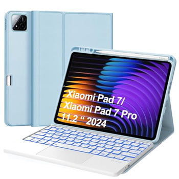 Etui z klawiaturą do Xiaomi Pad 7 / Pad 7 Pro 11.2 na rysik / Xiaomi Pad 7 Pro, niebieskie - ochronne z podstawką