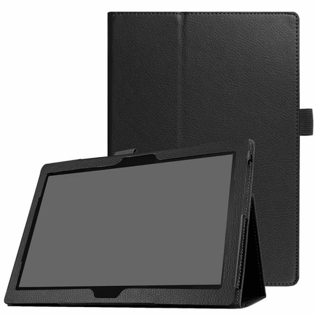 Etui case Slim do Lenovo Tab M10 10.1 TB F / Tab M10 X605, czarne - ochronne z podstawką