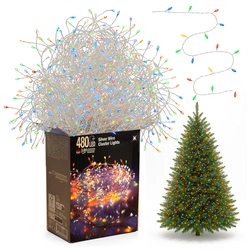 Lampki choinkowe 480 LED kolorowe RGB wewnętrzne zewnętrzne 9.8m IP44, wielokolorowe