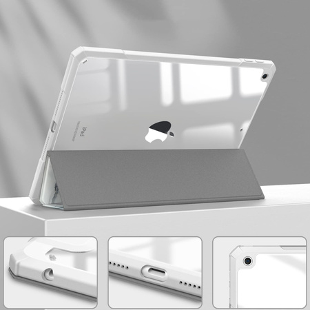 Puzdro grafické na Apple iPad 10.9 2022 Gen 10 / 11 2025 A16 Gen 11 s klapkou, čierne - ochranné so stojanom