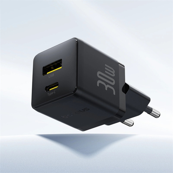 Nabíjačka sieťová Baseus Palm 30W USB-C USB-A, čierna