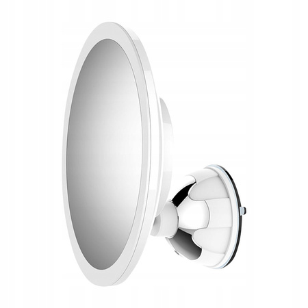 Zrkadielko kozmetické na líčenie zväčšovacie x10 podsvietené LED, biely