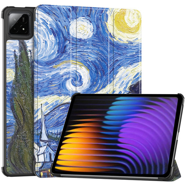 Puzdro grafické na Xiaomi Pad 7 / Pad 7 Pro 11.2 s klapkou / Xiaomi Pad 7 Pro - ochranné so stojanom