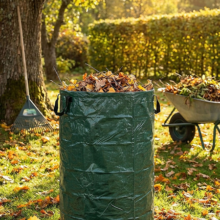 Worek kosz ogrodowy z uchwytami mocny na odpady liście trawę gałęzie 235L