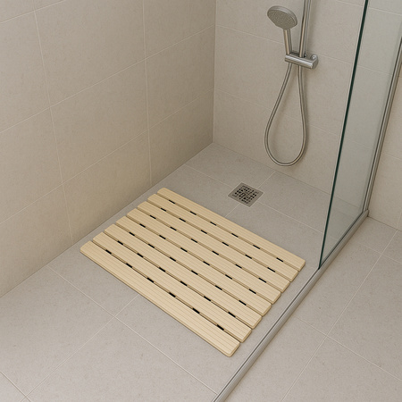 Podložka do kúpeľne protišmyková pod sprchu sprchová vanička na sauna bazén, béžová