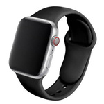 Pasek silikonowy opaska do Apple Watch 7 41mm (Czarna)