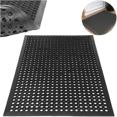 Perforated rubber floor mat 90x150cm - PRF9