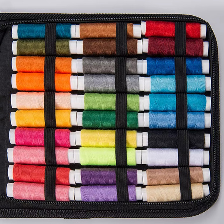 Duży Zestaw do szycia przybornik krawiecki nici igły nożyczki centymetr