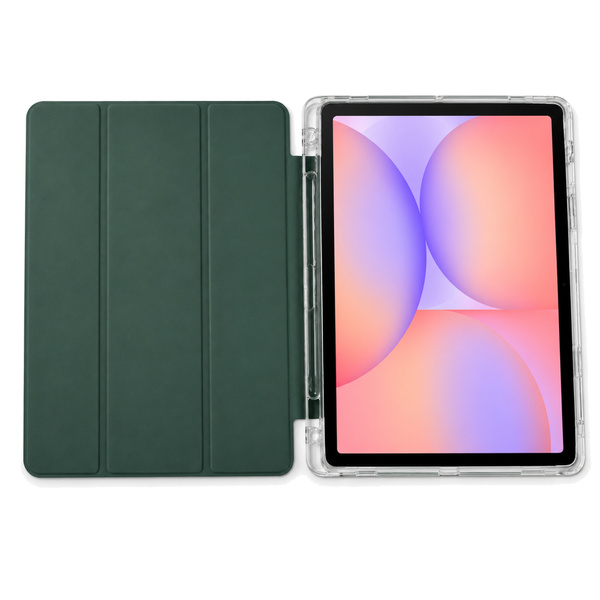 Etui do Galaxy Tab S10 Lite 10.9/ S10 FE/ S9 FE/ S9/ S8 z miejscem na rysik - zielone